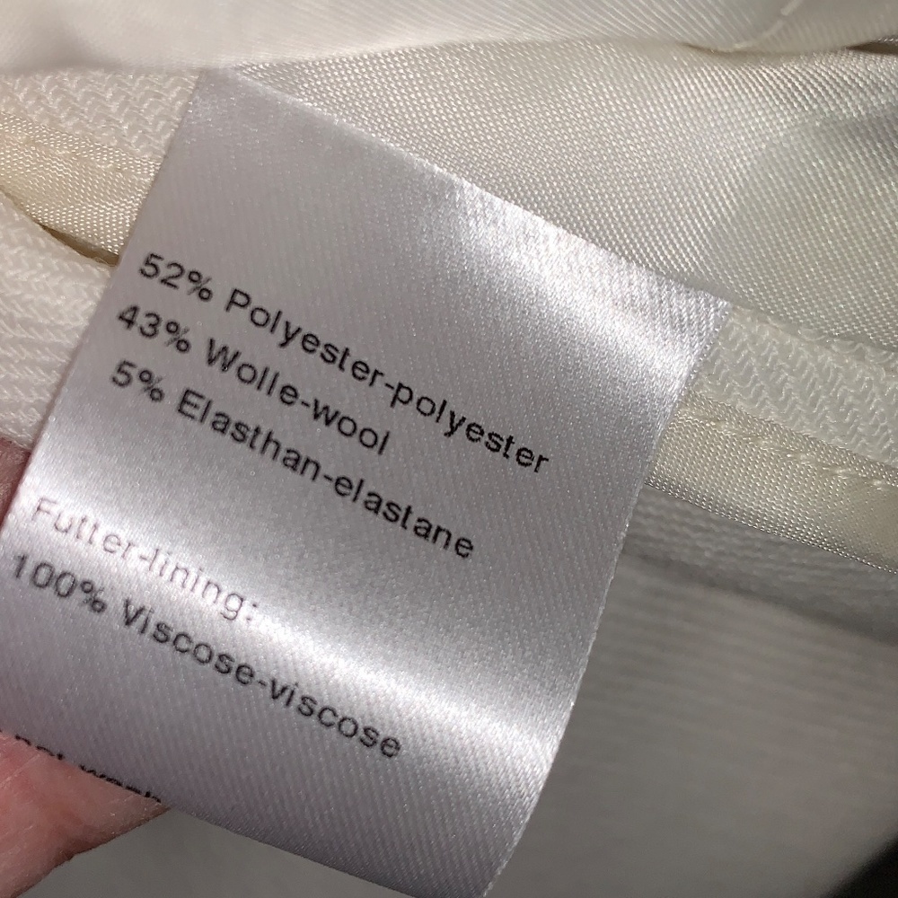 A-K-R-I-S *punto NEW Cream wool blend zip up coat, 14 - Picture 6 of 6